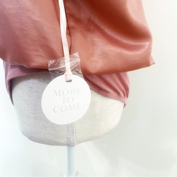 Nwt REVOLVE MORE TO COME DEVON PINK SATIN HALTER CUT OUT SLEEVELESS BODYSUIT - Picture 5 of 11